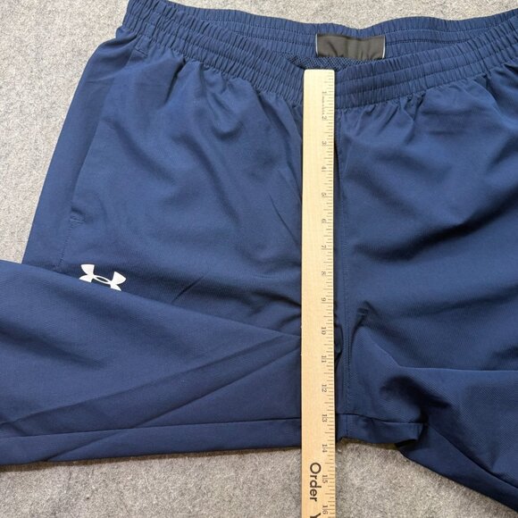 Under Armour Windbreaker Pants Men XL Blue Tapered Loose 34" Woven Vital Ripstop - Picture 16 of 16